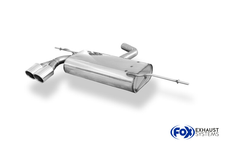 Fox Sportuitlaat VW Golf VI achterdemper, enkelzijdig - 2x80 Type 16