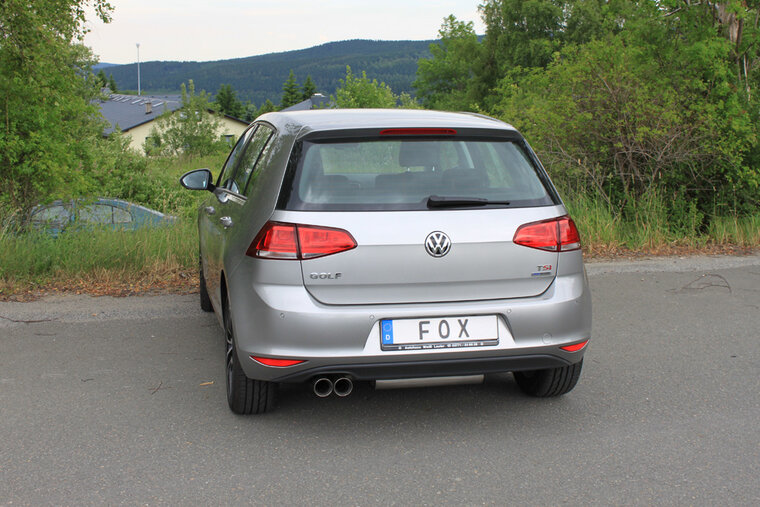 Fox Sportuitlaat VW Golf VII - met starre achteras, enkelzijdige uitlaatdemper - 2x80 Type 25