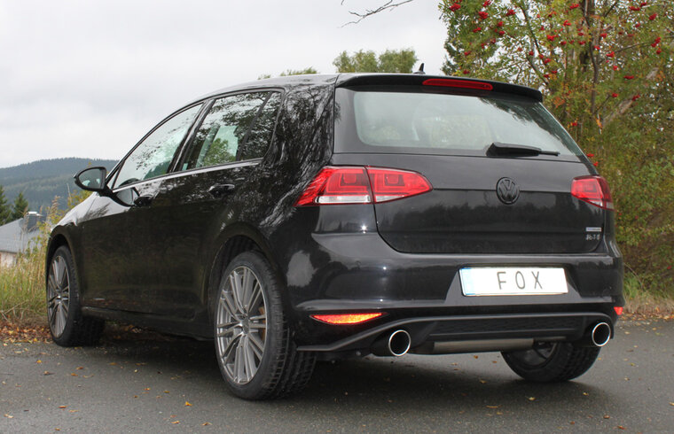 Fox Sportuitlaat VW Golf VII - Onafhankelijke wielophanging - GTI-look achterdemper rechts/links - 1x100 Type 16 links/rechts