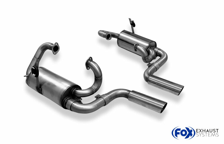 Fox Sportuitlaat VW Beetle achterdemper rechts/links - 2x70 type 14 midden