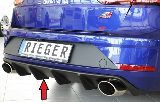 Fox Sportuitlaat Rieger achterinzetstuk - Seat Leon Cupra Seat Leon Cupra (5F): 5-deurs. (ST/Estate)