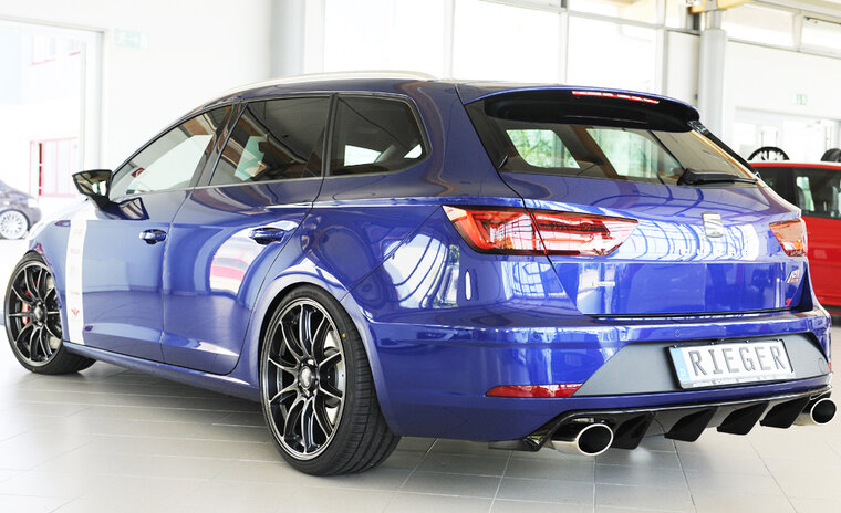 Fox Sportuitlaat Rieger achterinzetstuk - Seat Leon Cupra Seat Leon Cupra (5F): 5-deurs. (ST/Estate)