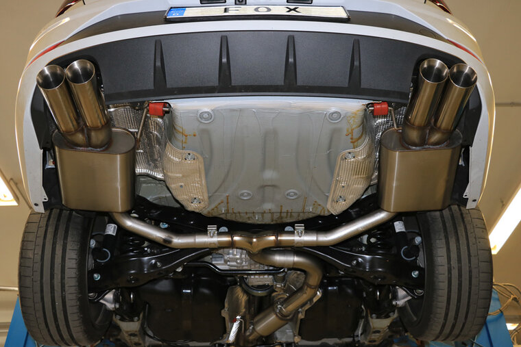 Fox Sportuitlaat Seat Leon 5F ST 4x4 - Cupra 300 Achterdemper rechts/links - 2x80 Type 25 rechts/links