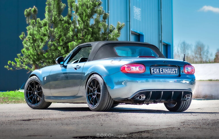 Fox Sportuitlaat Mazda MX5 Type NC Achterdemper Rechts/Links Uitlaat - 115x85 Type 45 Rechts/Links