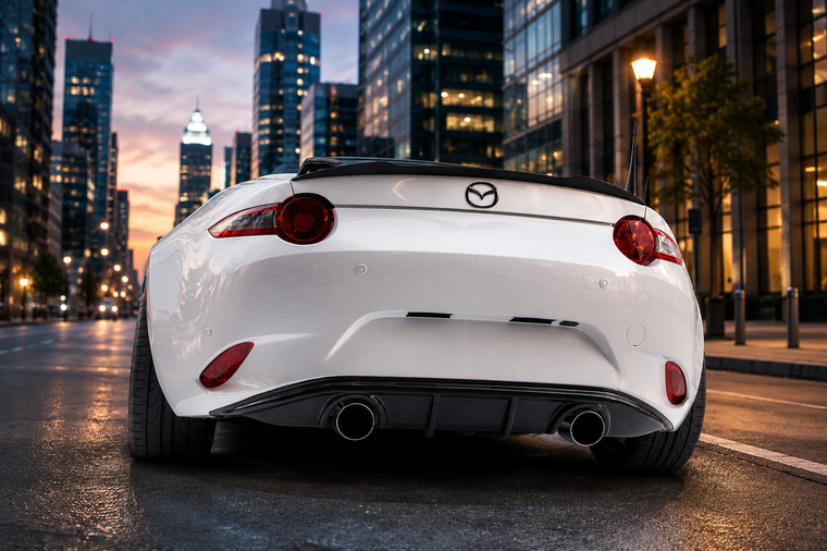 Fox Sportuitlaat Mazda MX5 - ND - Type 4 achterdemper dwarsuitgang rechts/links - 1x90 Type 25 rechts/links