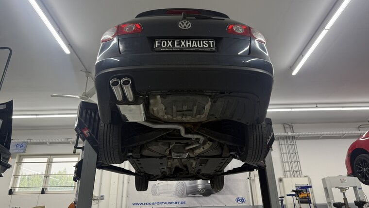 Fox Sportuitlaat VW Passat 3C/ 3C CC - 4 Motion half uitlaatsysteem vanaf de katalysator, bestaande uit een voor- en achterdemper - 2x80 Type 13