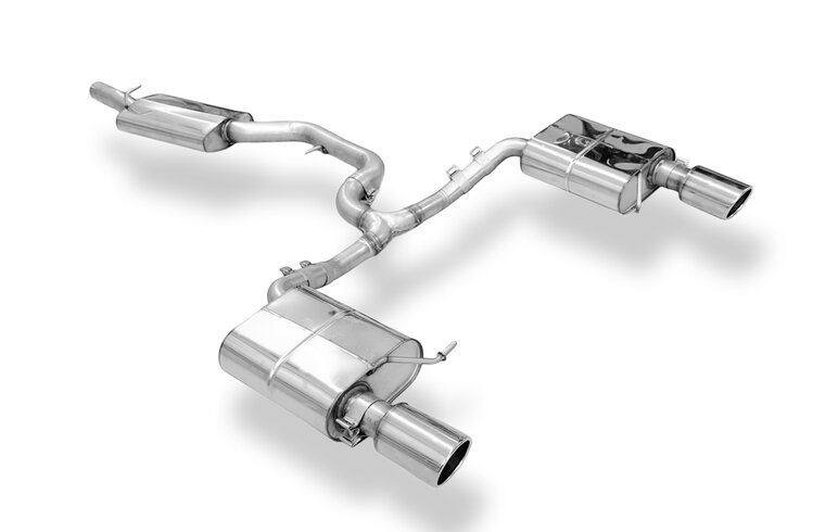 Fox Sportuitlaat VW Passat 3C 4-Motion achterdemper rechts/links en middendemper - 1x100 type 16 rechts/links