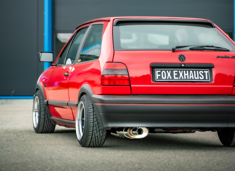 Fox Sportuitlaat VW Polo 86C half uitlaatsysteem bestaande uit achterdemper met luchtkanaal en voordemper - 1x63 Type 10