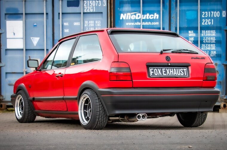 Fox Sportuitlaat VW Polo 86C half uitlaatsysteem bestaande uit achterdemper en voordemper - 135x80 Type 58