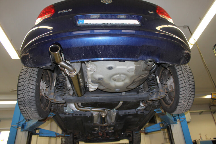 Fox Sportuitlaat VW Polo 6R achterdemper - 88x74 Type 32