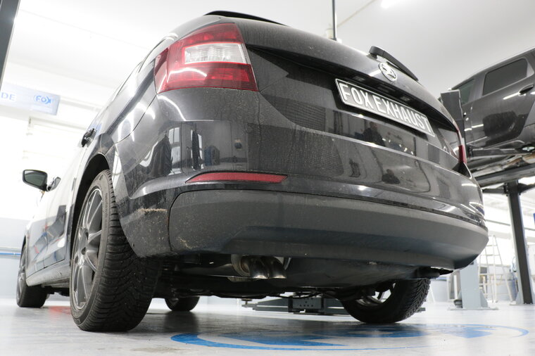 Fox Sportuitlaat Skoda Rapid Limousine Achterdemper - 2x55 Type 26