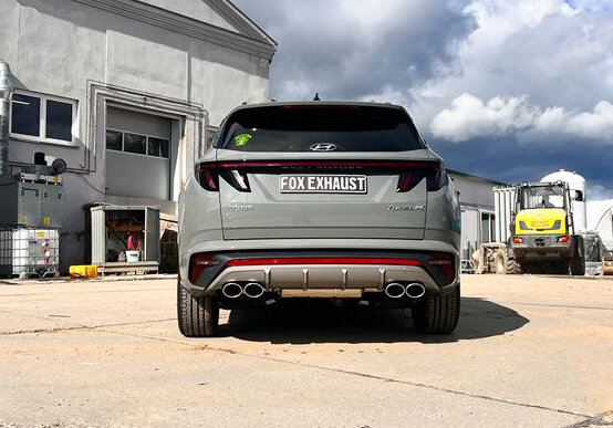 Fox Sportuitlaat Hyundai Tucson NX4 - 4x2 &amp; 4x4 Achterdemper - 2x115x85 Type 32 rechts/links