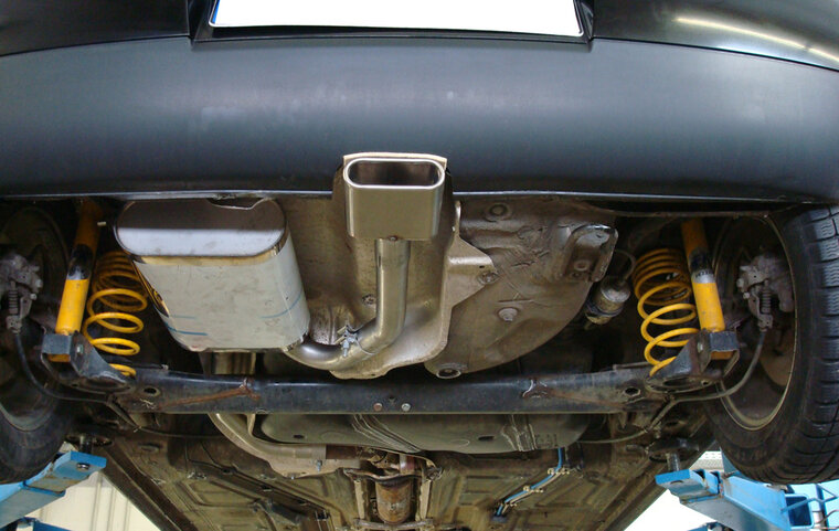 Fox Sportuitlaat VW Lupo 6X achterdemper, centrale uitlaat - 130x50 Type 52