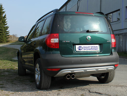 Fox Sportuitlaat Skoda Yeti 5L - 4x4 Achterdemper &Oslash;70mm - 2x80 Type 17