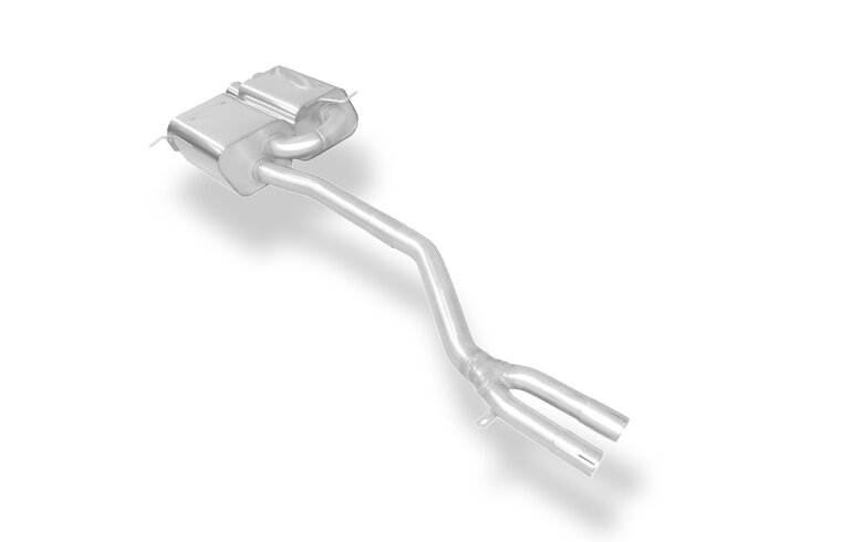 Fox Sportuitlaat FOX sportuitlaat geschikt voor BMW Z4 E85, achterdemper inclusief Y-verbindingspijp 2x50mm - 2x80mm type 13