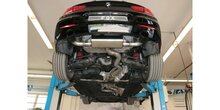 BMW F20/21 - 118i met OPF einddemper dwars uitgang rechts/links - 1x100  25 rechts/links zwart ge&euml;mailleerd
