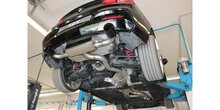 BMW F20/21 - 118i met OPF einddemper dwars uitgang rechts/links - 1x100  25 rechts/links zwart ge&euml;mailleerd