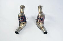 Supersprint Downpipe right + Metallic catalytic converter 200CPSI ALFA ROMEO GIULIA QUADRIFOGLIO &quot;Racing Edition&quot; 2.9i V6 Bi-Turbo (520 Hp) 2020 (with valve)