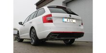 Skoda Octavia 5E RS - TSI einddemper rechts/links -  uitlaatpijpen in de originele eindpijpen