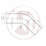 Wagner Tuning siliconenslang - 45&deg; bocht, zwart</br>Beschrijving:Ontdek het ultieme in prestaties en betrouwbaarheid met onze Wagner Tuning Silicone Slang - speciaal ontworpen voor veelzijdige toepassingen en de hoogste eisen. Deze slang is de perfecte a