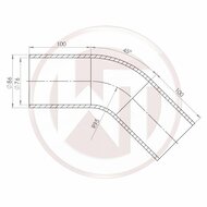Wagner Tuning siliconenslang - 45&deg; bocht, zwart</br>Beschrijving:Ontdek met de Wagner Tuning de optimale oplossing voor uw individuele eisen Siliconenslang - een product van hoge kwaliteit dat voldoet aan de hoogste normen op het gebied van prestaties en