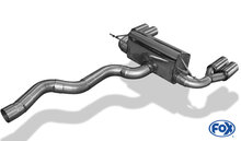 Rieger Tuning uitlaatdemper BMW alleen voor 435i, F32/F33/F36 BMW 4-Serie F32/33/36 4x80mm rond 15&deg; schuin (type 25) met type-B demper