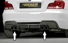 Rieger Tuning uitlaatdemper BMW E82/E88 Coup&eacute;/Cabrio BMW 1-Serie E82/88 alleen 135i Bi-Turbo (225kW/306pk) links/rechts OO/OO 80mm