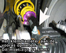 KW V3 Schroefset Volkswagen Golf V 2WD Golf / Plus / Cross / Variant 55mm klemdiameter -1035kg vooras last 10/2003-