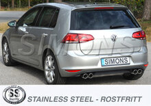 Simons Sportuitlaat Volkswagen Golf 6 systeem duplex vanaf downpipe