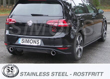 Simons Sportuitlaat Volkswagen Golf 7 Hatchback 2012-
