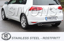 Simons Sportuitlaat Volkswagen Golf 7 Hatchback 2012-