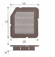 GREEN Vervangingsfilter Honda Civic IV 1987- 1987-1991 Alle overige uitvoeringen
