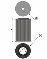 GREEN Vervangingsfilter Land Rover 90/110 Serie 1983-1990 2.3D, 2.5D, 2.5TD