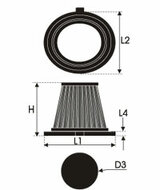GREEN Vervangingsfilter Mitsubishi Eclipse 1991-1994 2.0i 16v