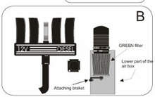Cold Air Intake Citro&euml;n Xantia diesel 1.9 TD 66kw