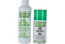 Green luchtfilter onderhoudsset met reiniger en filterolie