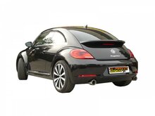 Stainless steel rear silencer left/right each with round tail pipe 102 mm - Original rear bumper modification is required or original Beetle 2.0TSI rear apron