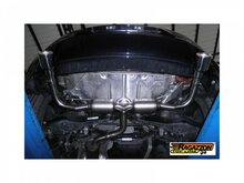 Einddemper van rvs links/rechts elk met ronde sport line-uitlaatpijp van 102 mm - aanpassing van de originele achterbumper is vereist of de originele achterspoiler van de beetle 20tsi