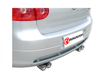 Stainless steel rear silencer with oval Sport Line tail pipe 135x90 mm