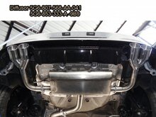 Roestvrijstalen einddemper links/rechts elk met ronde sport line-uitlaatpijp 2x80 mm verspringend alleen voor versie zonder scr/adblue mot ddy (1598cc) euro 6b