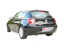 Stainless steel centre silencer + Stainless steel rear tubes left/right each with round tail pipe 90 mm&nbsp; Original rear bumper modification is required or Rieger rear apron on BMW "M-Sport" Bumper&nbsp;&nbsp; Rieger cod.Y 00088062