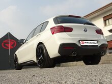 Einddemper van rvs met centrale sport line-uitlaatpijp van 102 mm met ge&iuml;ntegreerde klep de klep wordt aangestuurd door de originele klepmotor