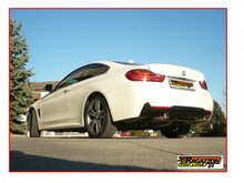 Einddemper van rvs met ronde uitlaatpijp 2x70 mm (versprongen) - bmw "m-sport" bumper - originele bmw f32 428i achterbumper is vereist
