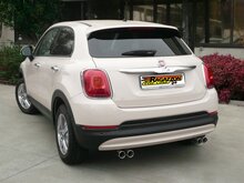 Stainless steel rear silencer left/right each with round tail pipe 2x70 mm staggered&nbsp; Fiat "Pop , Pop Star , Lounge" Bumper.&nbsp;&nbsp;