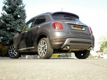 Stainless steel rear silencer left/right each with oval tail pipe 115x70 mm&nbsp; Fiat "Cross , Cross Plus" Bumper.&nbsp;&nbsp; Oversized exhaust pipe diameter 60 mm