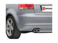 Einddemper van rvs met ovale sport line-uitlaatpijp 135x90 mm