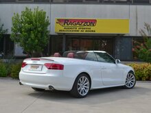 Stainless steel rear silencer left/right each with round Sport Line tail pipe 90 mm