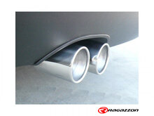 Einddemper van rvs met ovale sport line-uitlaatpijp 135x90 mm