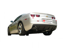 Stainless steel rear silencer left/right each with round Sport Line tail pipe 102 mm