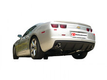 Stainless steel rear silencer left/right each with round Sport Line tail pipe 102 mm